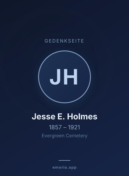 Gedenkportrait von Jesse E. Holmes