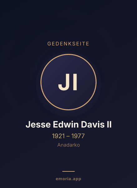 Gedenkportrait von Jesse Edwin Davis II