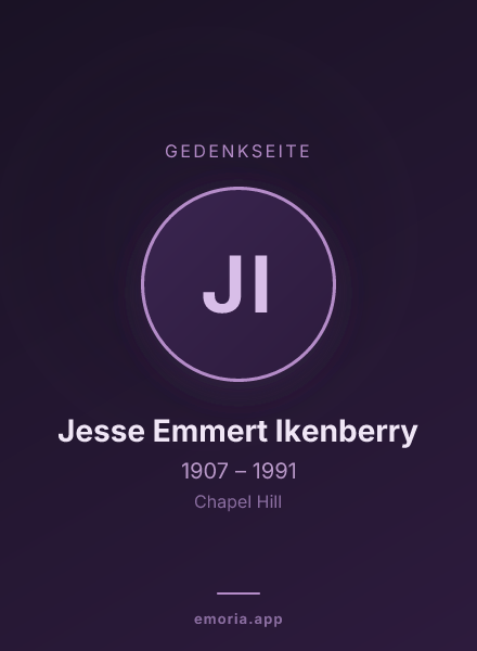 Gedenkportrait von Jesse Emmert Ikenberry
