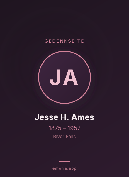Gedenkportrait von Jesse H. Ames