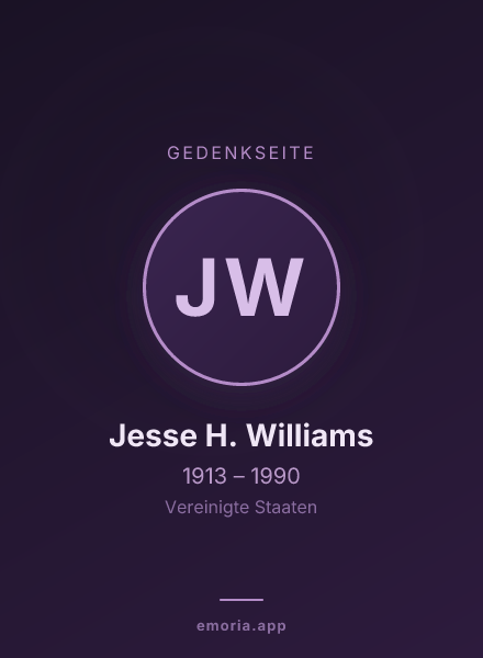 Gedenkportrait von Jesse H. Williams