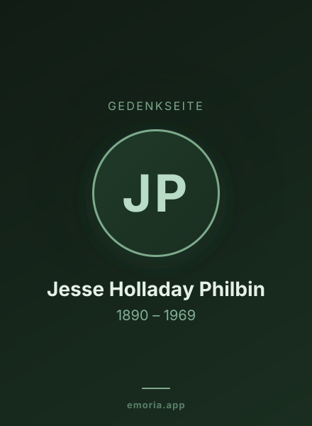 Gedenkportrait von Jesse Holladay Philbin