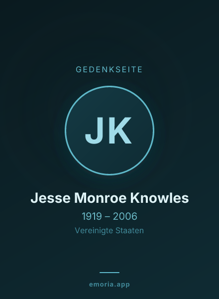 Gedenkportrait von Jesse Monroe Knowles
