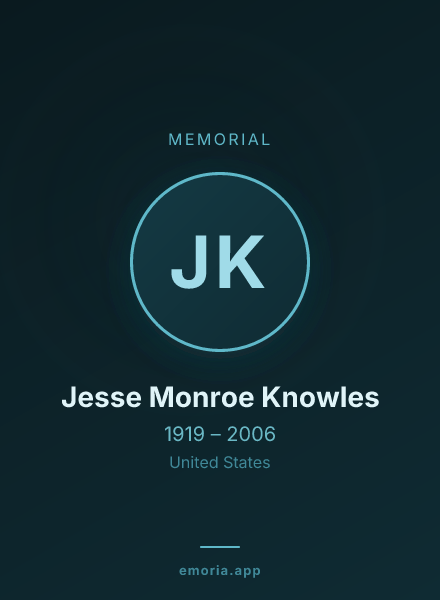 Memorial portrait of Jesse Monroe Knowles