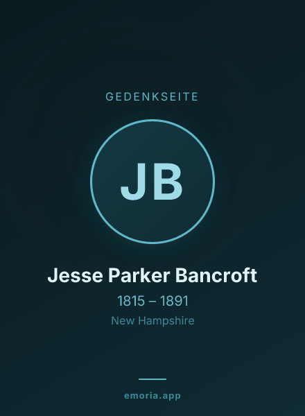 Gedenkportrait von Jesse Parker Bancroft