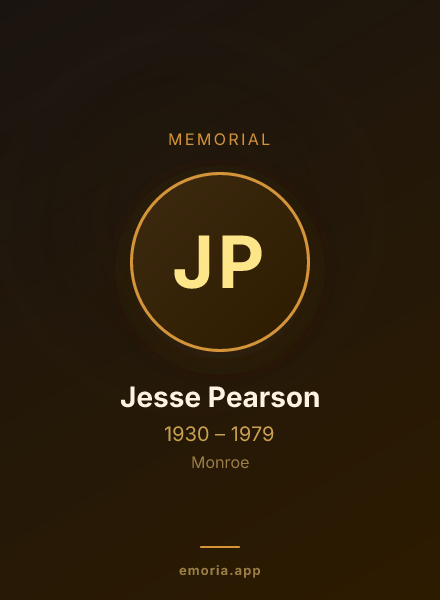 Memorial portrait of Jesse Pearson