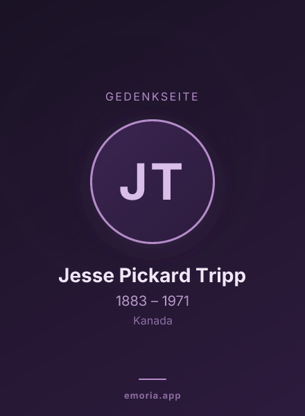 Gedenkportrait von Jesse Pickard Tripp