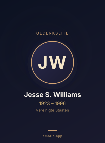 Gedenkportrait von Jesse S. Williams