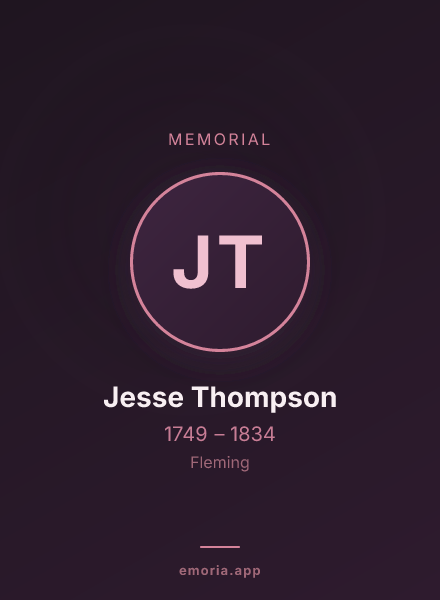 Memorial portrait of Jesse Thompson