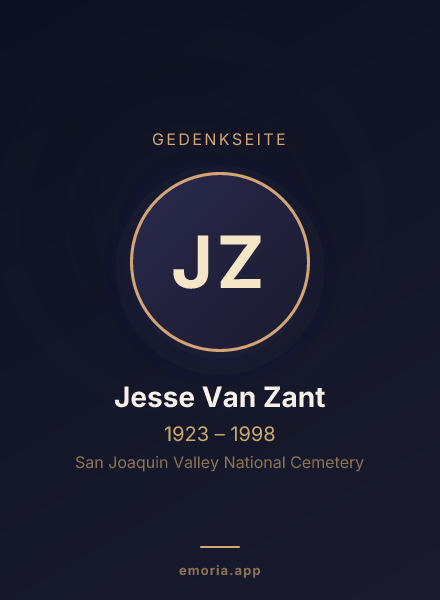 Gedenkportrait von Jesse Van Zant