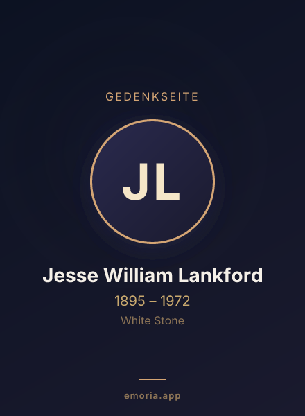 Gedenkportrait von Jesse William Lankford