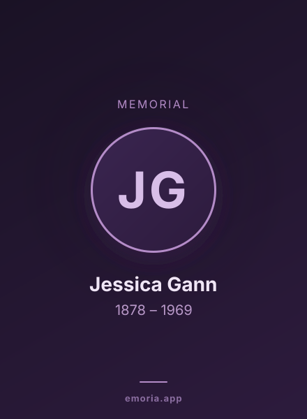 Memorial portrait of Jessica Gann