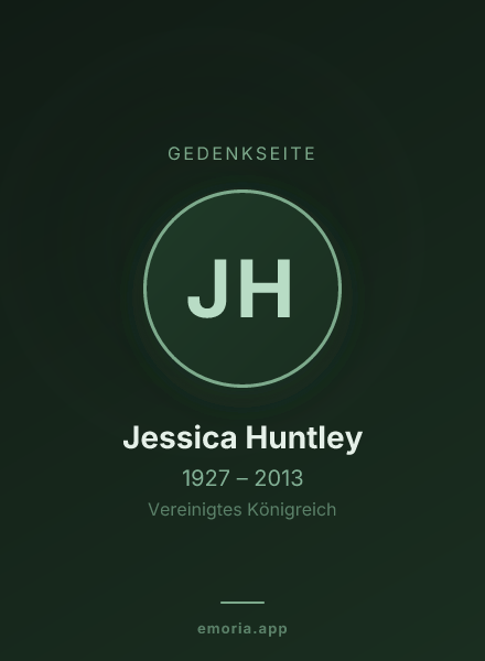 Gedenkportrait von Jessica Huntley