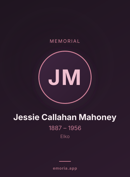 Memorial portrait of Jessie Callahan Mahoney