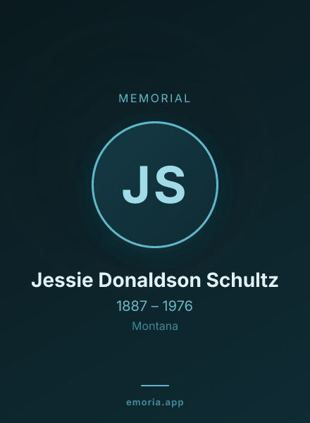 Memorial portrait of Jessie Donaldson Schultz