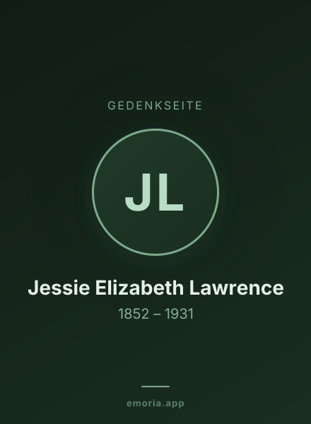 Gedenkportrait von Jessie Elizabeth Lawrence
