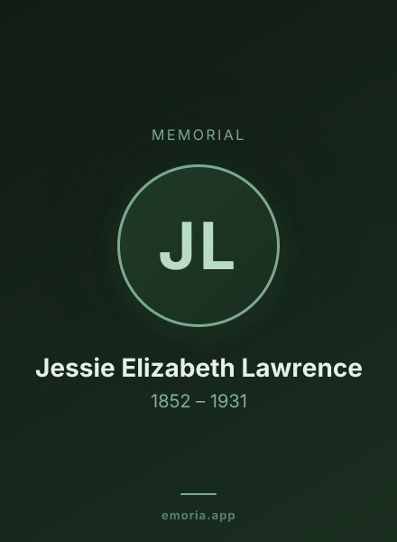 Memorial portrait of Jessie Elizabeth Lawrence
