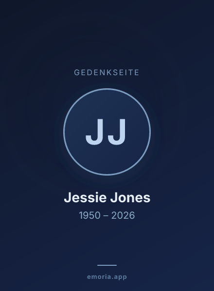 Gedenkportrait von Jessie Jones