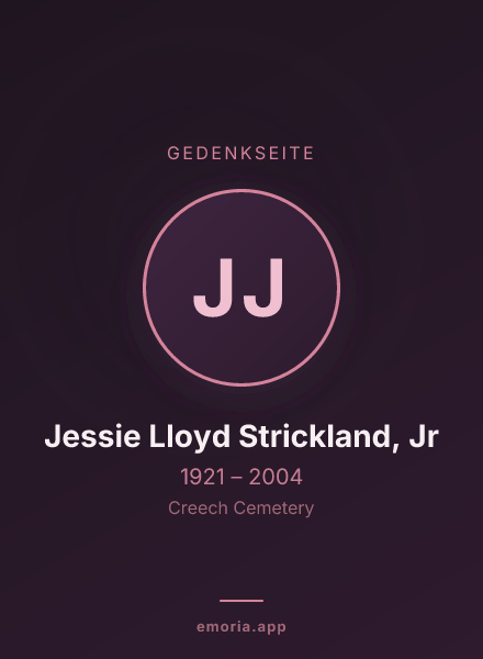 Gedenkportrait von Jessie Lloyd Strickland, Jr