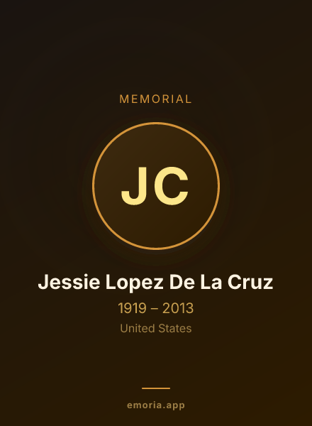 Memorial portrait of Jessie Lopez De La Cruz