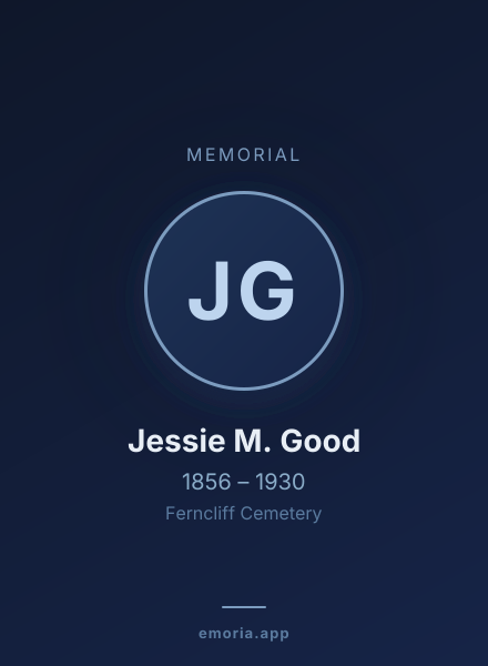 Memorial portrait of Jessie M. Good