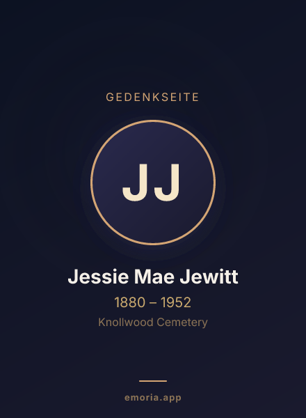 Gedenkportrait von Jessie Mae Jewitt