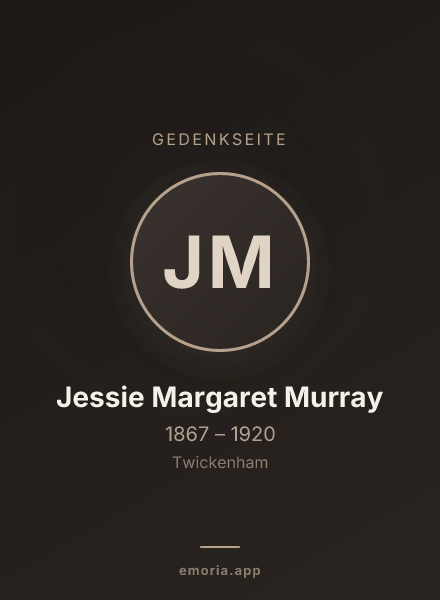 Gedenkportrait von Jessie Margaret Murray