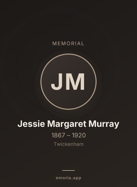 Memorial portrait of Jessie Margaret Murray