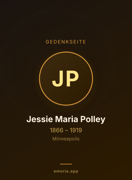 Gedenkportrait von Jessie Maria Polley