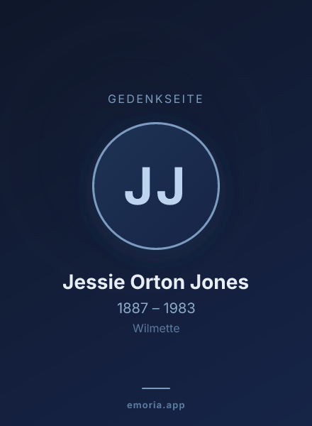 Gedenkportrait von Jessie Orton Jones