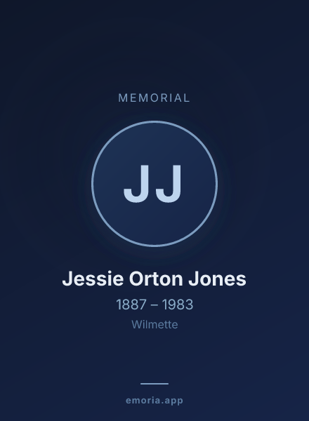 Memorial portrait of Jessie Orton Jones