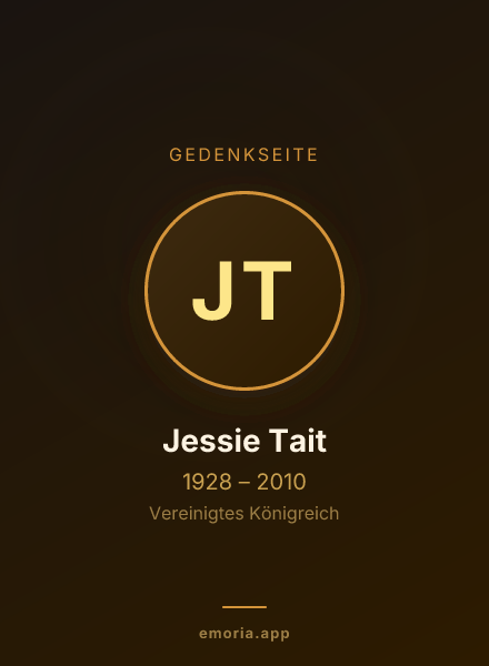 Gedenkportrait von Jessie Tait