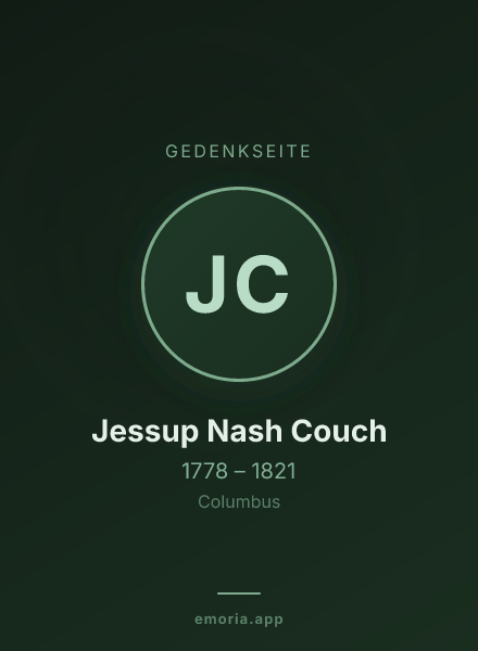 Gedenkportrait von Jessup Nash Couch