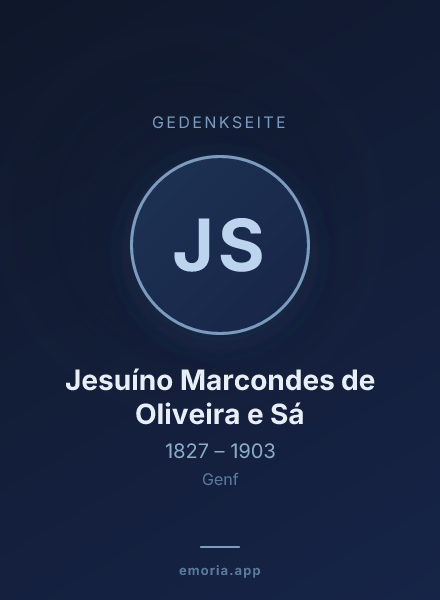 Gedenkportrait von Jesuíno Marcondes de Oliveira e Sá