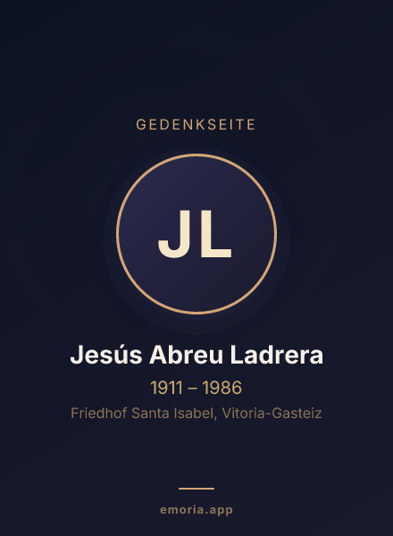 Gedenkportrait von Jesús Abreu Ladrera