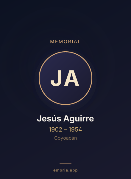 Memorial portrait of Jesús Aguirre