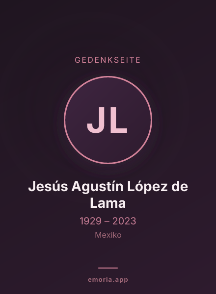 Gedenkportrait von Jesús Agustín López de Lama