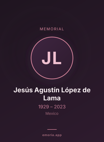 Memorial portrait of Jesús Agustín López de Lama