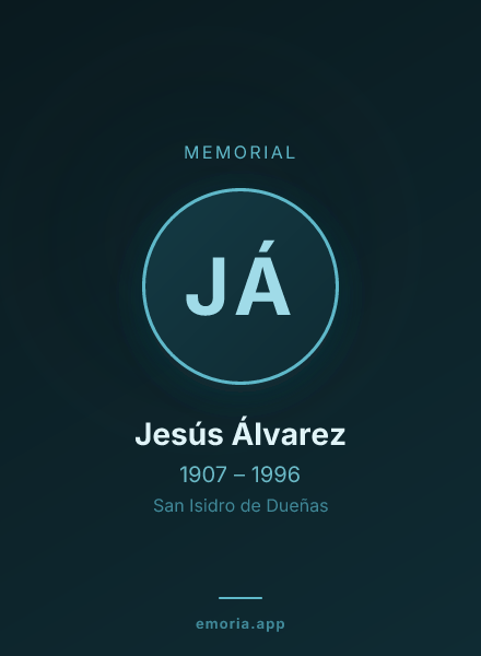 Memorial portrait of Jesús Álvarez