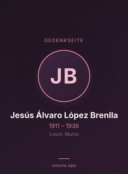 Gedenkportrait von Jesús Álvaro López Brenlla