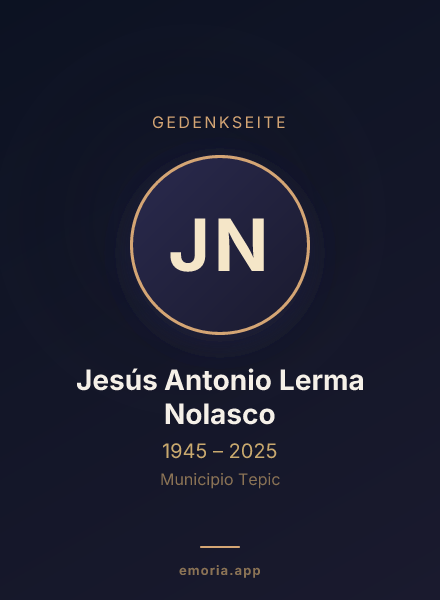 Gedenkportrait von Jesús Antonio Lerma Nolasco
