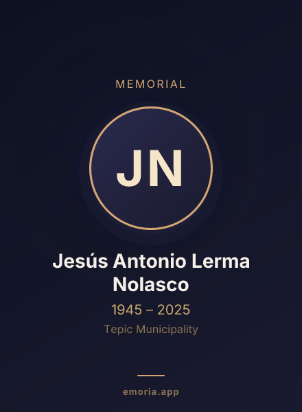 Memorial portrait of Jesús Antonio Lerma Nolasco