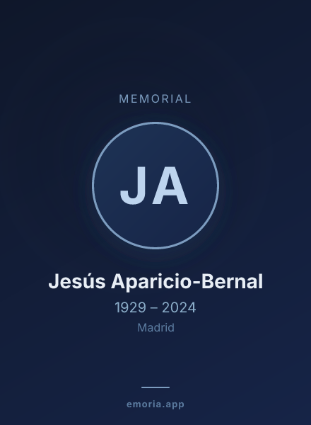 Memorial portrait of Jesús Aparicio-Bernal