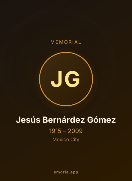 Memorial portrait of Jesús Bernárdez Gómez