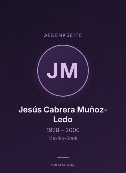 Gedenkportrait von Jesús Cabrera Muñoz-Ledo
