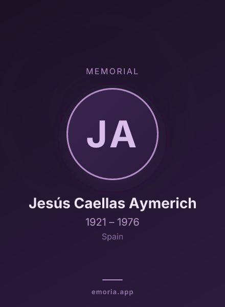 Memorial portrait of Jesús Caellas Aymerich