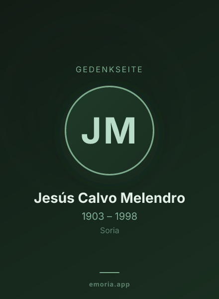 Gedenkportrait von Jesús Calvo Melendro