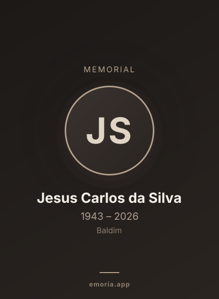 Memorial portrait of Jesus Carlos da Silva