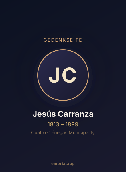 Gedenkportrait von Jesús Carranza