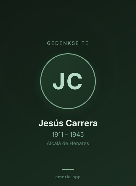 Gedenkportrait von Jesús Carrera